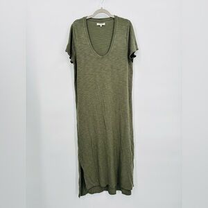 Madewell olive green midi dress